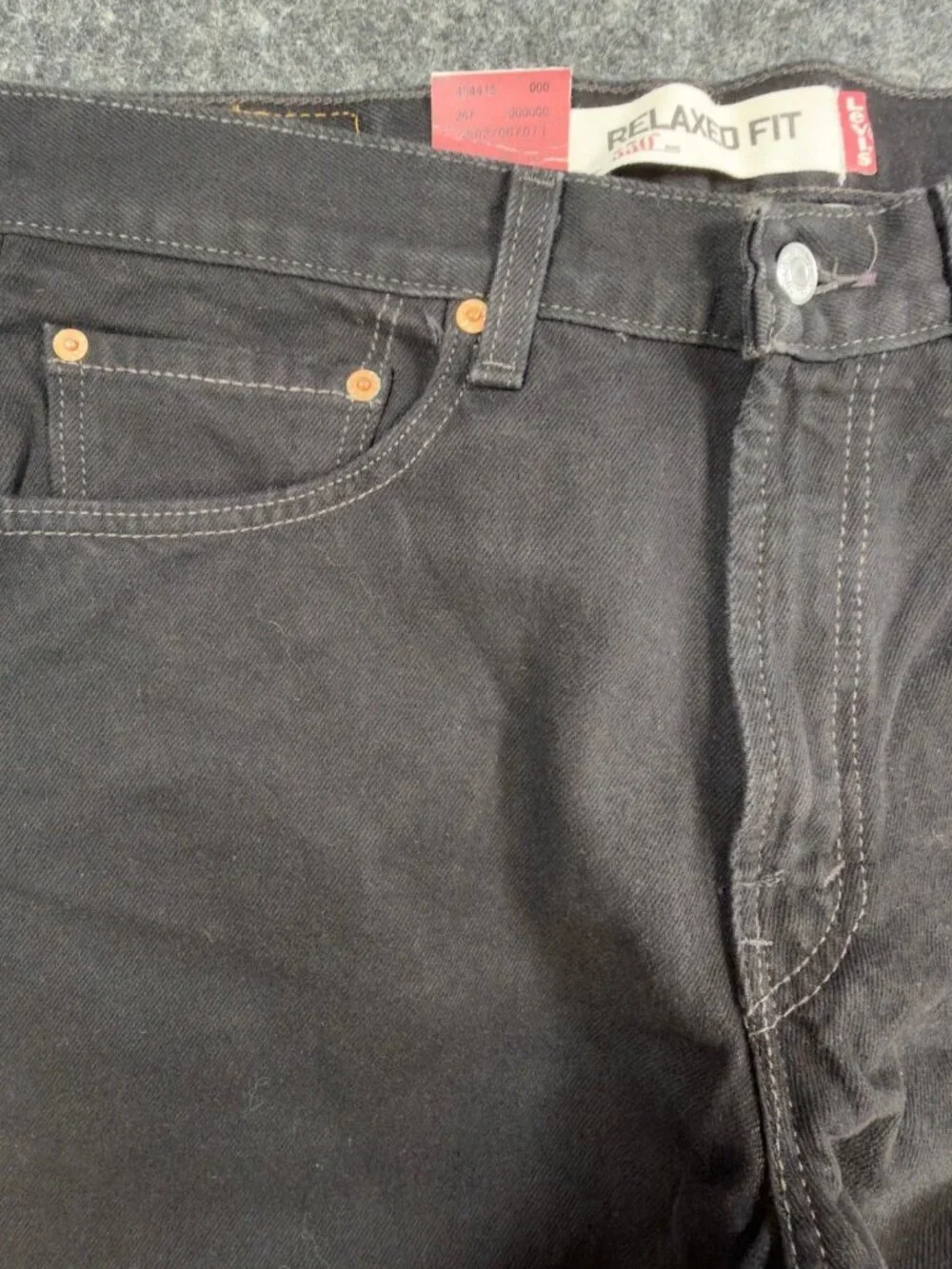 Levis 550 Jeans Mens 32x30 Black Cotton Relaxed Fit Vintage 2004 Y2K Tapered NOS